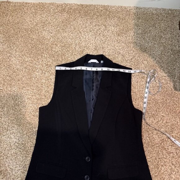 Reitman's long vest black lined office professional women's - Picture 7 of 9